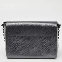 Pre Owned Louis Vuitton Anthracite Nacre/Black Epi Leather Twist MM Bag