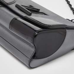 Pre Owned Louis Vuitton Anthracite Nacre/Black Epi Leather Twist MM Bag