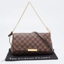 Pre Owned Louis Vuitton Damier Ebene Canvas MM Favorite Bag