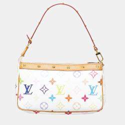 Pre Owned Louis Vuitton White Monogram Multicolore Pochette Accessoires