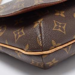 Pre Owned Louis Vuitton Monogram Canvas Musette Tango Long Strap Bag