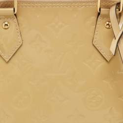 Pre Owned Louis Vuitton Citrine Monogram Vernis Alma PM Bag