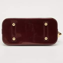 Pre Owned Louis Vuitton Rouge Fauviste Monogram Vernis Alma PM Bag