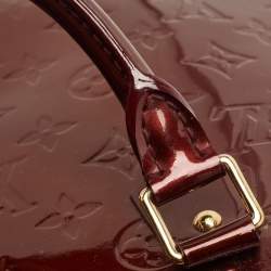 Pre Owned Louis Vuitton Rouge Fauviste Monogram Vernis Alma PM Bag