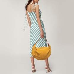 Pre Owned Louis Vuitton Maize Suede Mahina Onatah GM Hobo