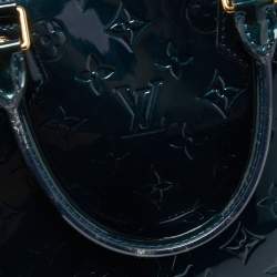 Pre Owned Louis Vuitton Bleu Nuit Monogram Vernis Alma GM Bag