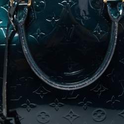 Pre Owned Louis Vuitton Bleu Nuit Monogram Vernis Alma GM Bag