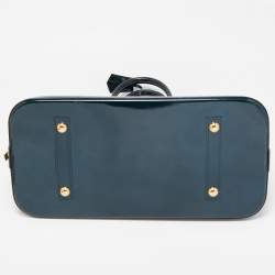Pre Owned Louis Vuitton Bleu Nuit Monogram Vernis Alma GM Bag