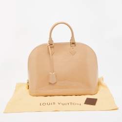 Pre Owned Louis Vuitton Rose Florentine Monogram Vernis Alma GM Bag