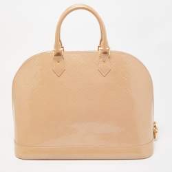 Pre Owned Louis Vuitton Rose Florentine Monogram Vernis Alma GM Bag