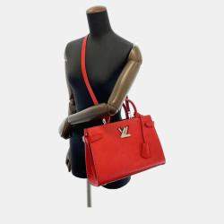 Pre Owned Louis Vuitton Red Epi Leather Twist tote Bag