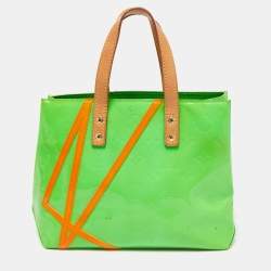 Louis Vuitton, Bags, Authentic Louis Vuitton Vernis Houston Shoulder Bag  M905 Light Green Lv Ca1000