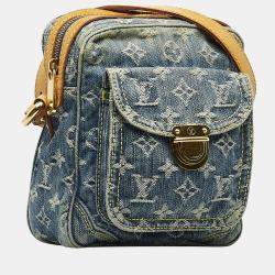 Louis Vuitton Blue Denim Monogram Sac A Dos PM Backpack Gold