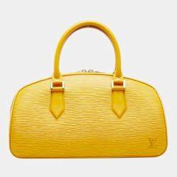 Large Louis Vuitton Alma handbag in vanilla epi leather. Yellow