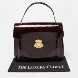 Pre Owned Louis Vuitton Amarante Monogram Vernis Mirada Bag