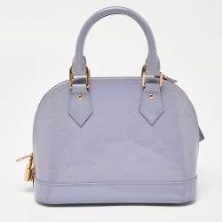 Pre Owned Louis Vuitton Lilac Monogram Vernis Alma BB Bag