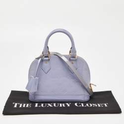 Pre Owned Louis Vuitton Lilac Monogram Vernis Alma BB Bag