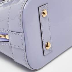 Pre Owned Louis Vuitton Lilac Monogram Vernis Alma BB Bag
