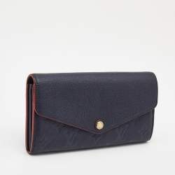 Louis Vuitton Bleu Infini Monogram Empreinte Leather Sarah Wallet