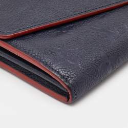 Louis Vuitton Bleu Infini Monogram Empreinte Leather Sarah Wallet