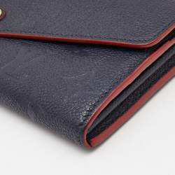 Louis Vuitton Bleu Infini Monogram Empreinte Leather Sarah Wallet