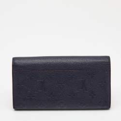Louis Vuitton Bleu Infini Monogram Empreinte Leather Sarah Wallet