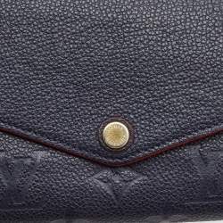Louis Vuitton Bleu Infini Monogram Empreinte Leather Sarah Wallet