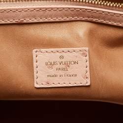 Pre Owned Louis Vuitton Poudre Ostrich Limited Edition Frame Speedy Bag