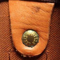 Pre Owned Louis Vuitton Brown Canvas 55 Keepall Bandouliere Duffel Bag