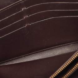 Pre Owned Louis Vuitton Burgundy Monogram Vernis Sarah Wallet