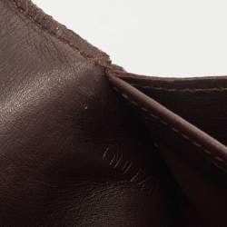 Pre Owned Louis Vuitton Burgundy Monogram Vernis Sarah Wallet