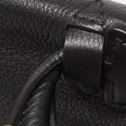Pre Owned Louis Vuitton Black Leather Lockme MM Bag