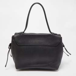 Pre Owned Louis Vuitton Black Leather Lockme MM Bag