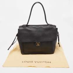 Pre Owned Louis Vuitton Black Leather Lockme MM Bag