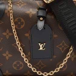 Pre Owned Louis Vuitton Coated Canvas and Leather Petite Malle Souple Bag
