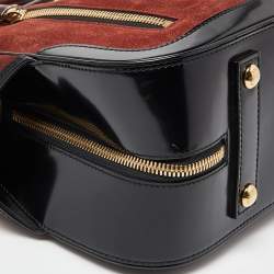 Pre Owned Louis Vuitton Brown Suede and Leather Havana Stamped Trunk GM Bag