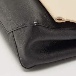 Pre Owned Louis Vuitton Black/Beige Leather Lockme II Bag