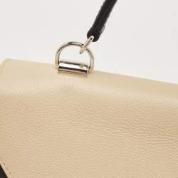 Pre Owned Louis Vuitton Black/Beige Leather Lockme II Bag