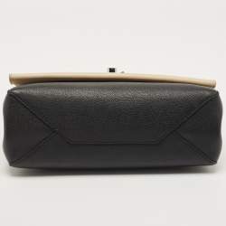 Pre Owned Louis Vuitton Black/Beige Leather Lockme II Bag