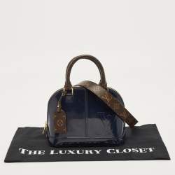 Pre Owned Louis Vuitton Grand Bleu Vernis Lisse Alma BB Bag