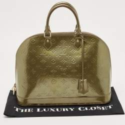 Louis Vuitton Vert Olive Monogram Vernis Leather Alma GM Bag