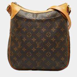 Used Louis Vuitton Brown Monogram Odeon PM Crossbody Bag