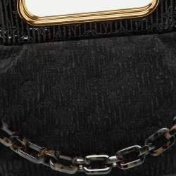 Pre Owned Louis Vuitton Black Monogram Suede and Patent Leather Limited Edition Motard Afterdark Bag