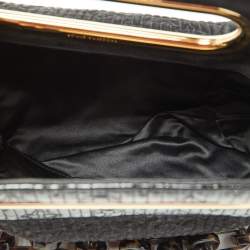 Pre Owned Louis Vuitton Black Monogram Suede and Patent Leather Limited Edition Motard Afterdark Bag