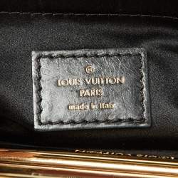 Pre Owned Louis Vuitton Black Monogram Suede and Patent Leather Limited Edition Motard Afterdark Bag
