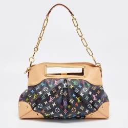 Pre Owned Louis Vuitton Black Monogram Multicolore Canvas Judy GM Bag