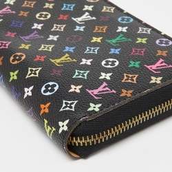 Louis Vuitton Black Multicolore Monogram Canvas Zippy Wallet