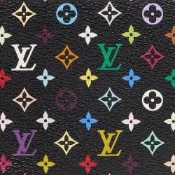 Louis Vuitton Black Multicolore Monogram Canvas Zippy Wallet
