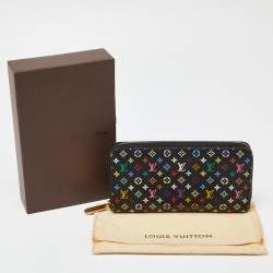 Louis Vuitton Black Multicolore Monogram Canvas Zippy Wallet