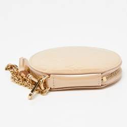 Louis Vuitton Rose Florentine Monogram Vernis Round Coin Purse